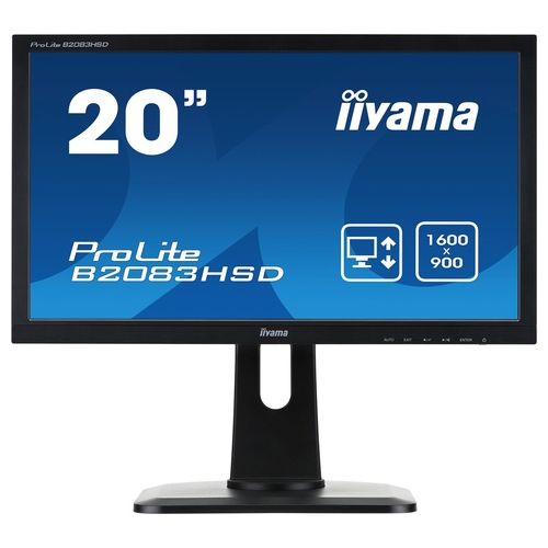 Iiyama ProLite B2083HSD-1 Monitor Led 20 1600 x 900 TN 250 cd/m² 1000:1 5 ms DVI-D, VGA altoparlanti nero