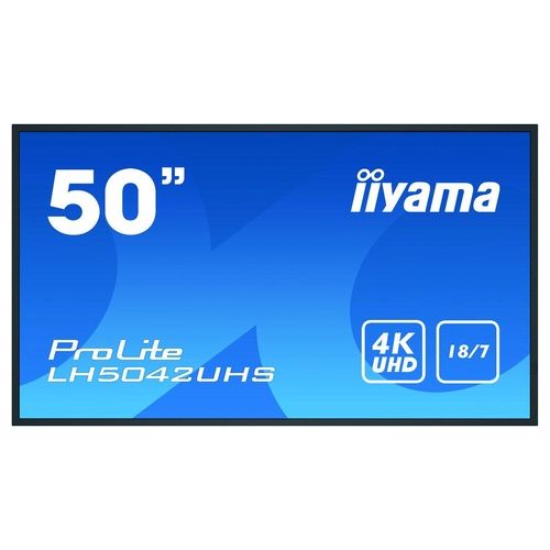iiyama ProLite LH5042UHS-B1 50" Categoria diagonale (49.5" visualizzabile) display LED segnaletica digitale 4K UHD (2160p) 3840 x 2160 nero opaco