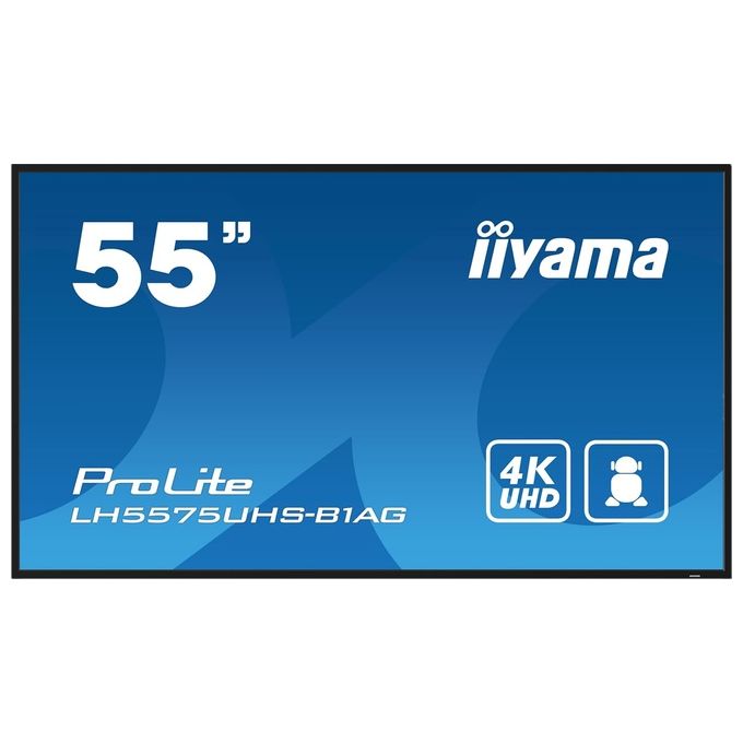 Iiyama ProLite LH5575UHS-B1AG 55" Categoria Diagonale Display LCD Retroilluminato a LED Segnaletica Digitale con Lettore Multimediale Integrato SDM Slot PC 4K UHD (2160p) 3840 x 2160 Lunetta di Colore Nero