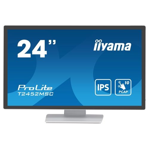 Iiyama ProLite Monitor PC 23.8" 1920x1080 Pixel Full HD LCD Touch Screen Multi Utente Bianco