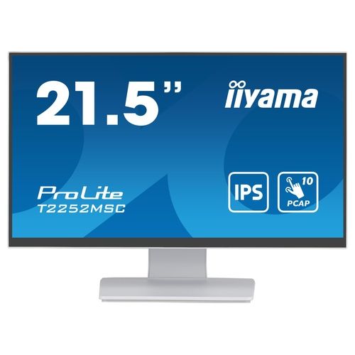 Iiyama ProLite Monitor PC 21.5" 1920x1080 Pixel Full HD LCD Touch Screen da Tavolo Bianco