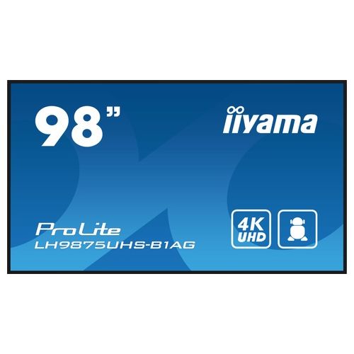 Iiyama PROLITE Pannello Digitale 98" Led Wi-fi 500 Cd/m² 4k Ultra Hd Nero Processore Integrato Android 11 24/7