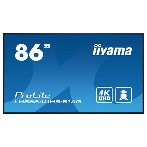 Iiyama PROLITE Pannello Digitale 86" Led Wi-fi 500 Cd/m² 4k Ultra Hd Nero Processore Integrato Android 11 24/7
