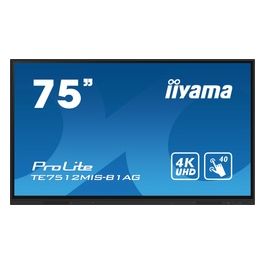 Iiyama PROLITE Pannello Piatto per Segnaletica Digitale 75" Wi-fi 400 Cd/m² 4k Ultra Hd Nero Touch Screen Processore Integrato Android 11 16/7