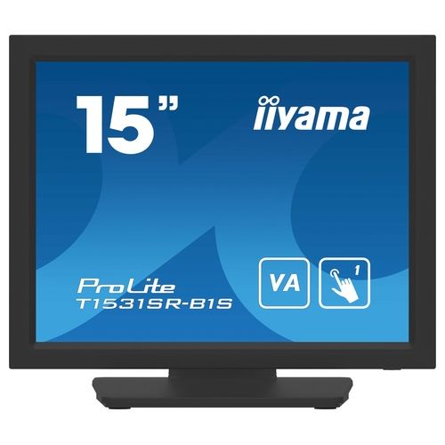 Iiyama ProLite T1531SR-B1S Monitor Pc 15" 1024x768 Pixel XGA LCD Touch screen Nero