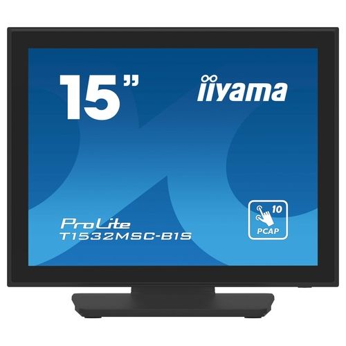 Iiyama ProLite T1532MSC-B1S Monitor PC 15" 1024x768 Pixel XGA LCD Touch Screen Nero