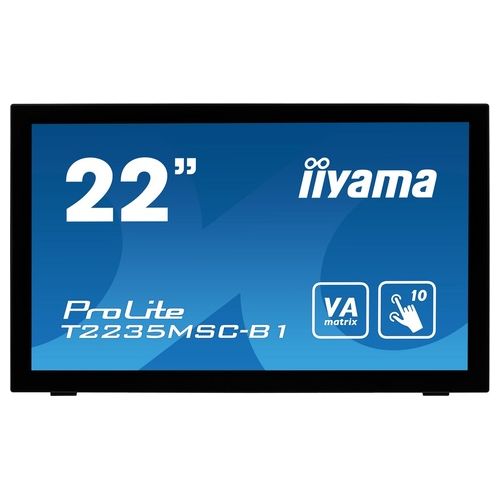 Iiyama Monitor TouchScreen 22" ProLite T2235MSC-B1 1920 x 1080 Full HD VA Tempo di risposta 6 ms 