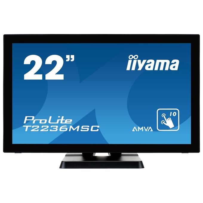 IIYAMA ProLite Monitor 21.5'' T2236MSC 1920 x 1080 Pixel Tempo di risposta 8 ms