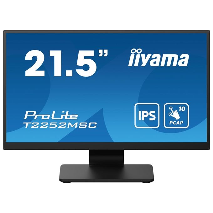 Iiyama ProLite T2252MSC-B2 Monitor Pc 21.5'' 1920x1080 Pixel Full Hd Lcd Touch Screen Nero