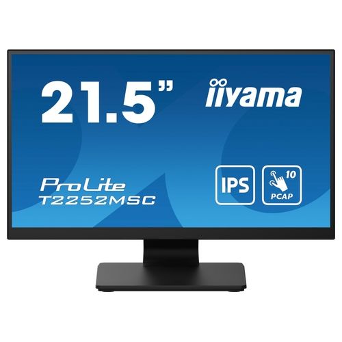 Iiyama ProLite T2252MSC-B2 Monitor Pc 21.5" 1920x1080 Pixel Full Hd Lcd Touch Screen Nero