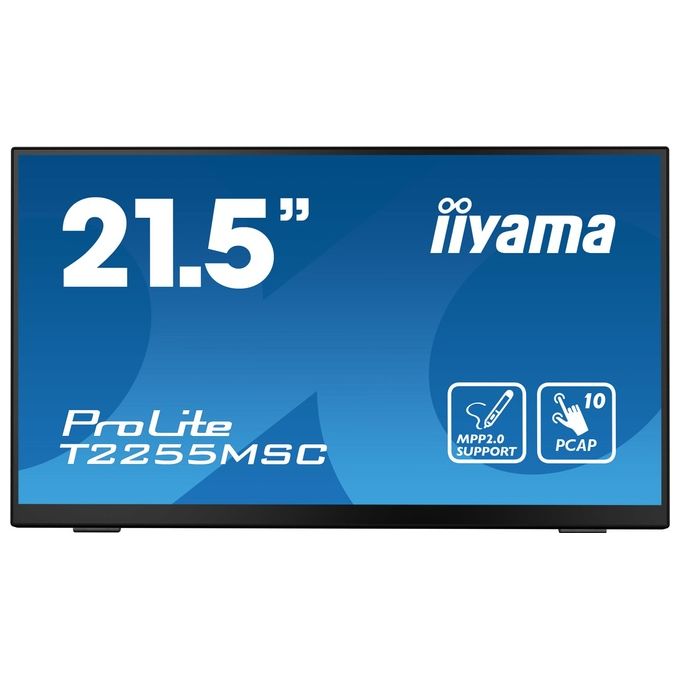 Iiyama ProLite T2255MSC-B1 Monitor Pc 21.5'' 1920x1080 Pixel Full Hd Lcd Touch Screen Nero