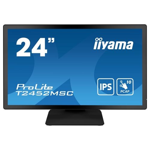 Iiyama Prolite T2452MSC-B1 Monitor Pc 23.8" 1920x1080 Pixel Full Hd Lcd Touch Screen Multi Utente Nero