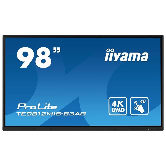 Iiyama ProLite TE9812MIS-B3AG 98" Categoria Diagonale Display LCD Retroilluminato a LED Segnaletica Digitale Interattiva con Touchscreen 4K UHD (2160p) 3840 x 2160