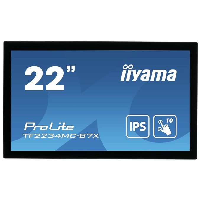 Iiyama Monitor Touch Screen 21.5'' ProLite TF2234MC-B7X 1920x1080 Pixel Multi-Touch Multi Utente Tempo di risposta 8 ms