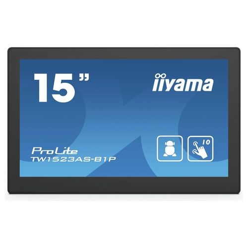 Iiyama Monitor Touch Screen 15.6" ProLite TW1523AS-B1P 1920x1080 Pixel Tempo di risposta 30 ms 