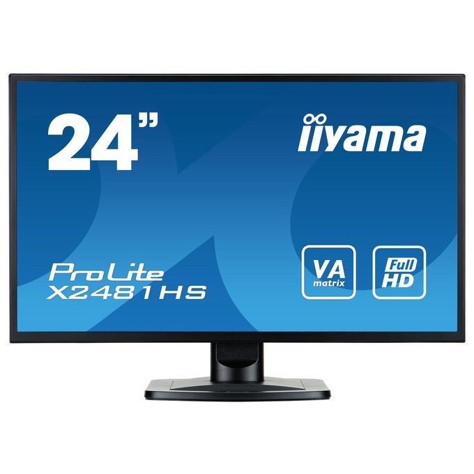 IIYAMA Monitor 23.6'' LED VA X2481HS-B1 1920 x 1080 Full HD Tempo di risposta 6 ms