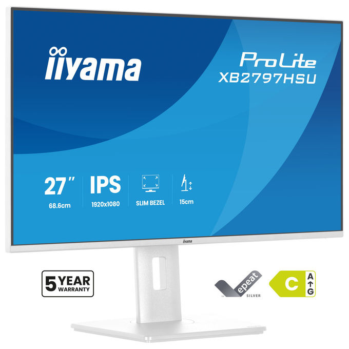 immagine di Iiyama XB2797HSU-W1 Monitor PC 27" Full HD IPS 120 Hz (Bianco)
