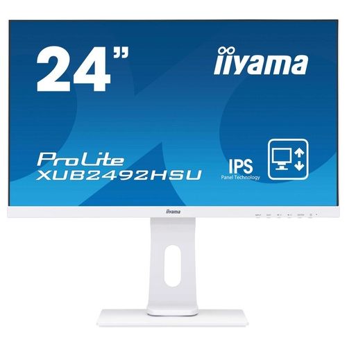 Iiyama Monitor Flat 24" ProLite XUB2492HSU-W1 1920 x 1080 Pixel Full Hd Tempo di risposta 5 ms con Altoparlanti Bianco