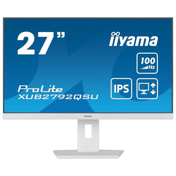 Image of Iiyama ProLite XUB2792QSU-W6 Monitor PC 27'' 2560x1440 Pixel Wide Quad HD LED Bianco
