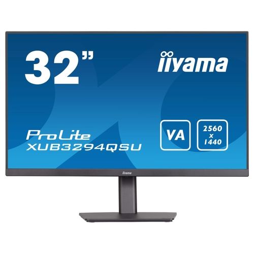 Iiyama ProLite XUB3294QSU-B1 Monitor Pc 31.5" 2560x1440 Pixel Wide Quad Hd Lcd Nero