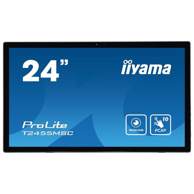Iiyama T2455MSC-B1 Visualizzatore di Messaggi Pannello Piatto per Segnaletica Digitale 24'' Led 400 Cd-m² Full Hd Nero Touch Screen