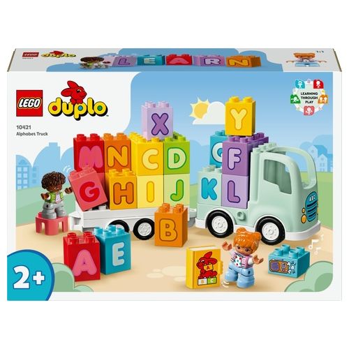 LEGO DUPLO 10421 Il Camioncino dell'Alfabeto, Giochi Educativi per Bambini 2+ Anni con Camion Giocattolo e Mattoncini ABC