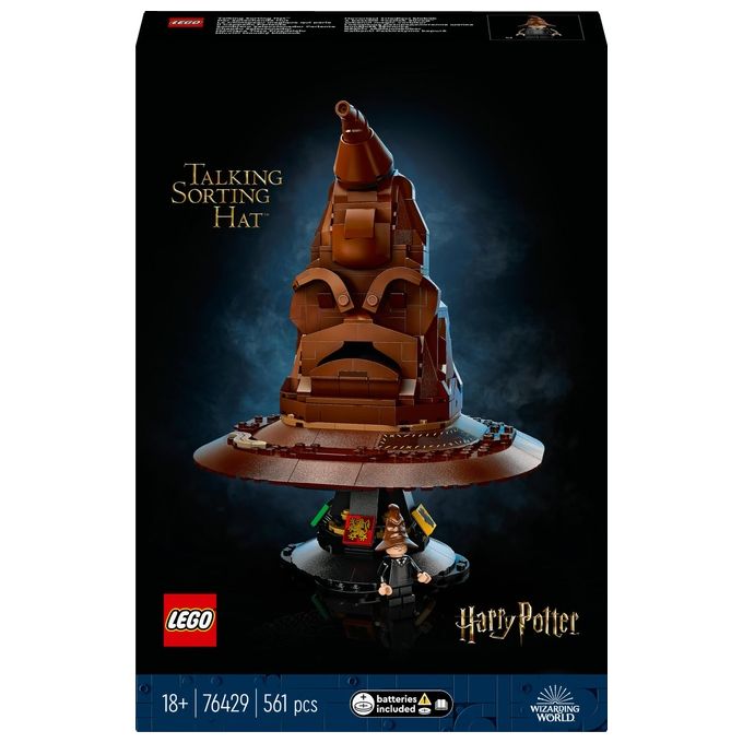 Image of LEGO Harry Potter 76429 Cappello Parlante di Hogwarts con Stemma delle Case e 31 Suoni, Idea Regalo per Adulti, per Lui e Lei