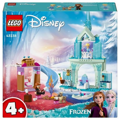 LEGO Disney Princess 43238 Castello di Ghiaccio di Elsa di Frozen, Palazzo Giocattolo delle Principesse, Giochi per Bambini 4+