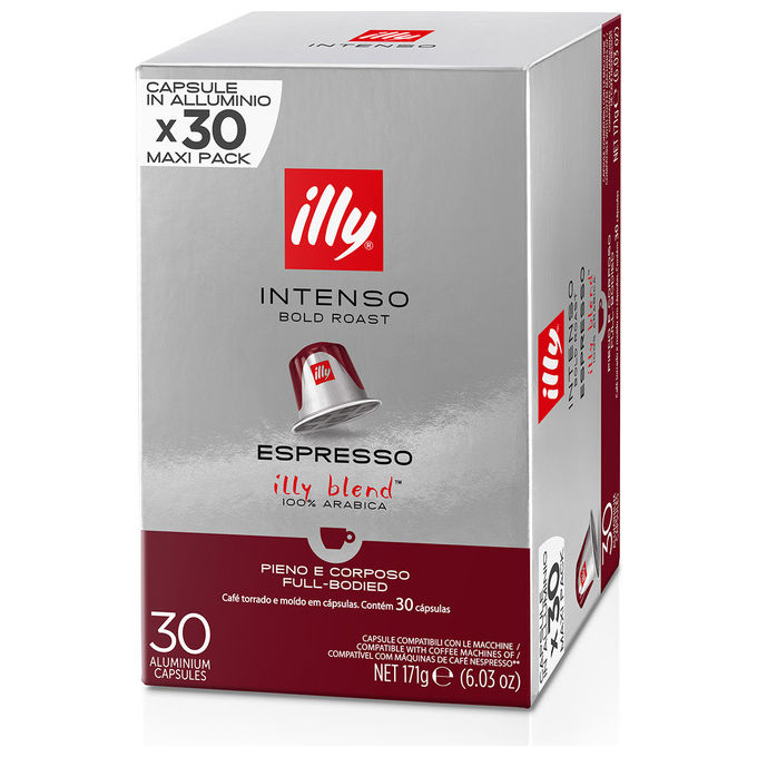 Illy 30 Capsule Caffe' Compatibili Nespresso Espresso Intenso