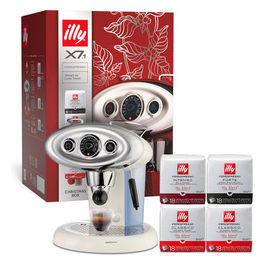 macchina caffè iperespresso x7.1 bianca con lancia vapore e 72 capsule