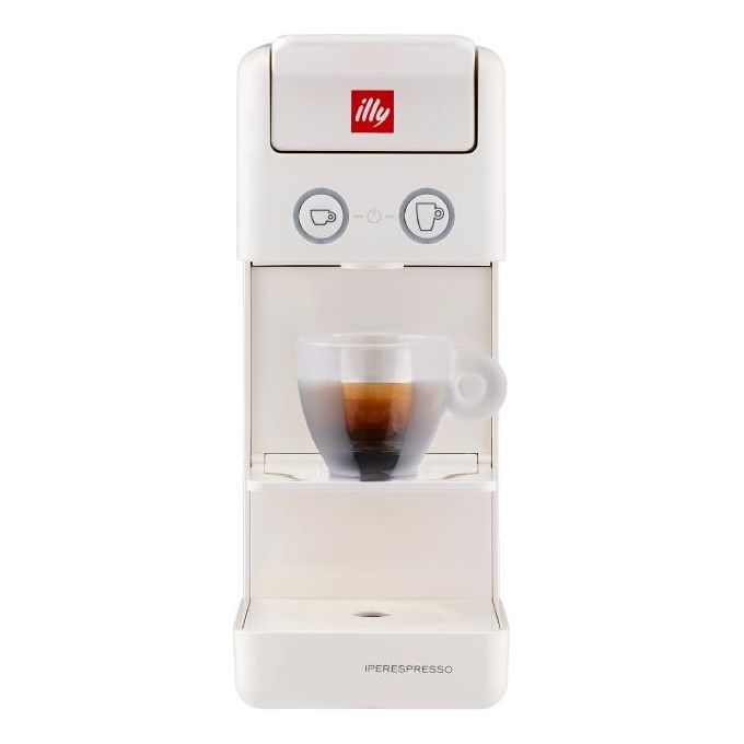 Image of illy Y3.3 EandC 60477 Macchina da Caffe' a Capsule di colore bianco con 14 Capsule in omaggio per un espresso perfetto