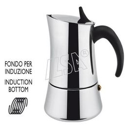 Ilsa Caffettiera Espresso Elly 6 Tazze per Induzione Acciaio Inox 18/10