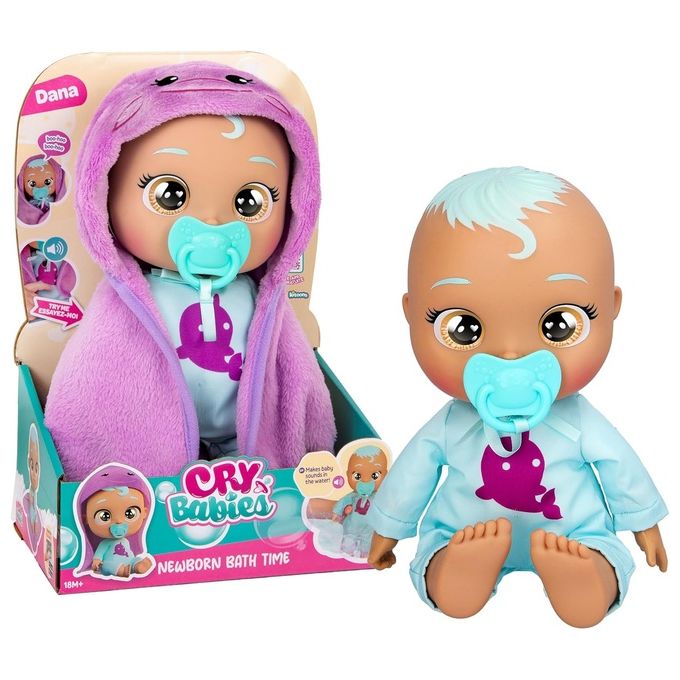 Image of Imc Toys Bambola Cry Babies Dana Newborn Bath