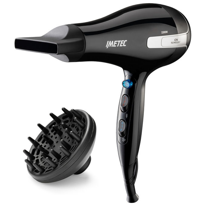 Imetec K7 2000 Asciugacapelli Ionico 2200W con Diffusore e Concentr...