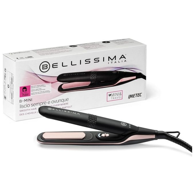 Image of Imetec Piastra Capelli Bellissima B Mini Matt nero and Metallic Rose