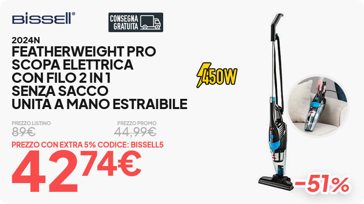 Bissell 2024N FeatherWeight Pro Scopa Elettrica con Filo 