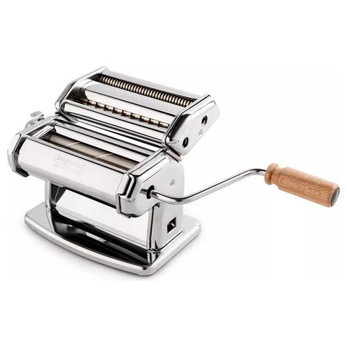4140 iPasta Classica Macchina per Pasta Manuale Rulli Zigrinati 6 Spessori Taglierina Duplex colore Silver