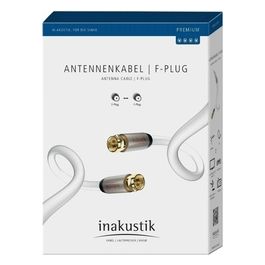 In-Akustik Premium HDTV Cavo Antenna Connettore F 100dB Bianco 1.5mt