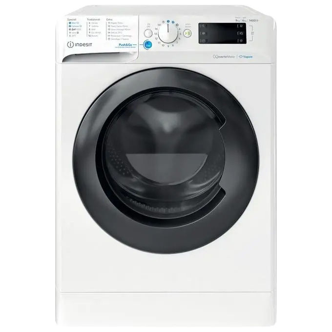 Image of Indesit BDE 96436 WKV IT Lavasciuga 9-6 Kg Classe D Profondita' 54 cm Centrifuga 1351 Giri Inverter Funzione Vapore colore Bianco