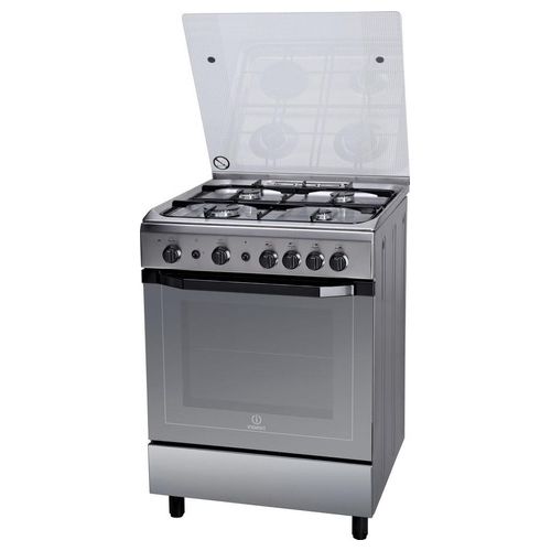 Indesit I6GG1F(X)/I Cucina con Forno a Gas, Inox, 60x60cm, Grill Elettrico