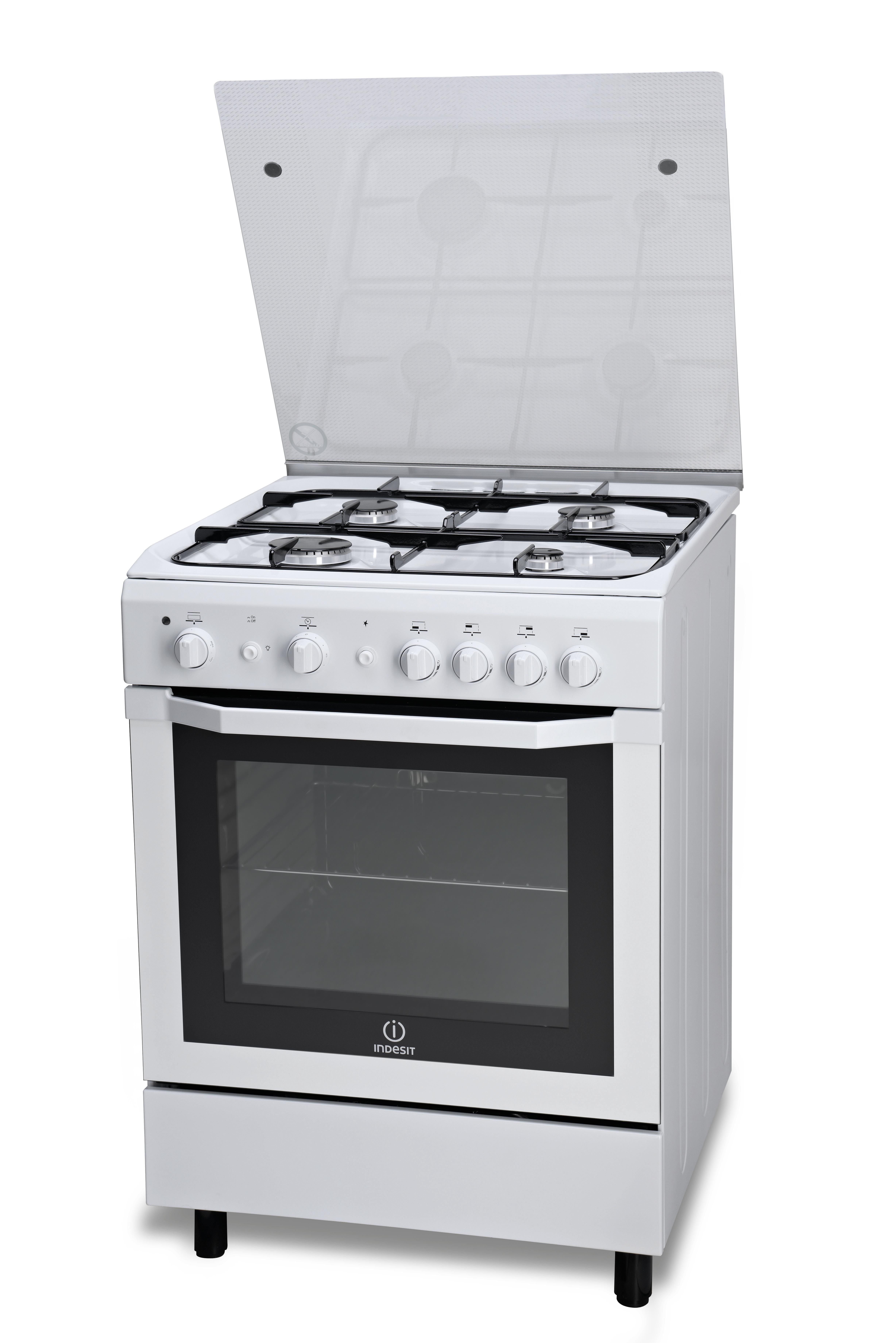 Indesit I6GG1F(X)/I Cucina con Forno a Gas, Inox, 60x60cm, | Yeppon