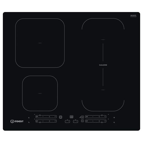 IB65B60NE Piano cottura a induzione 60 cm 4 zone DualZone Push&Go colore Nero