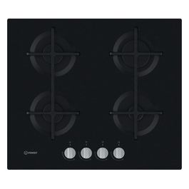 ING 61T/BK Piano Cottura a Gas 4 Zone Griglie	in Ghisa 59 cm Nero
