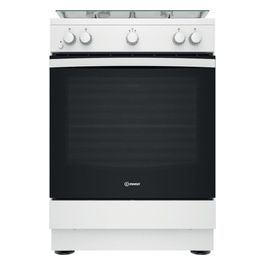 Indesit IS67G1KMW/E Cucina a Gas con Forno Elettrico Nero/Bianco Classe Energetica A