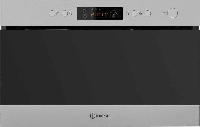 Indesit MWI 6213 IX Forno a Microonde Combinato da Incasso con Grill Capacita' 22 Litri Potenza 750 W Double Power Wave Display Digitale Acciaio Inox