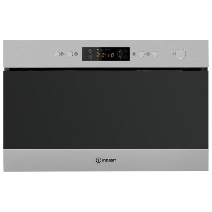 Indesit MWI 6213 IX Forno a Microonde Combinato da Incasso con Grill Capacita' 22 Litri Potenza 750 W Double Power Wave Display Digitale Acciaio Inox