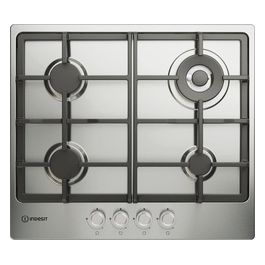 THP 641 W/IX/I Piano Cottura a Gas 4 Zone 1 Doppia corona Griglie in Ghisa 55 cm Inox