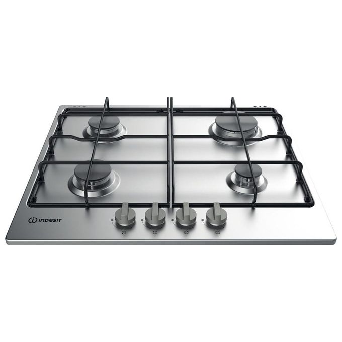 Indesit THP 642 IX-I Piano Cottura a Gas 4 Zone 55 cm Inox-Nero