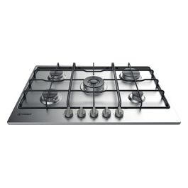 THP 752 W/IX/I Piano Cottura a Gas 5 Zone 1 Doppia Corona Griglie smaltate 75 cm Inox