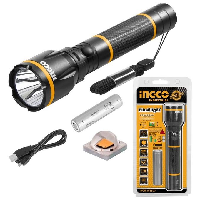 Ingco Hcfl186503 Torcia Led 400 Lumen
